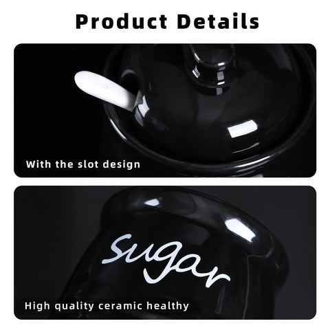 ONTUBE 12oz sugar bowl with lid for sleek kitchen organization