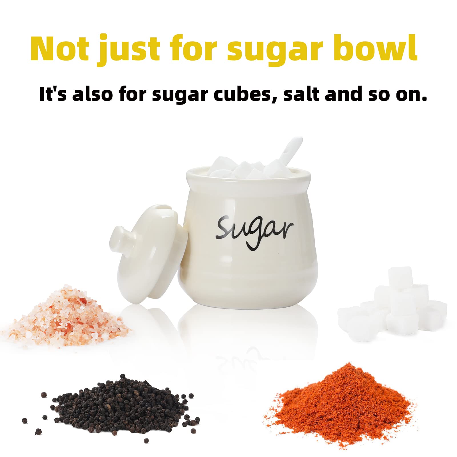 ONTUBE sugar bowl beige in a kitchen scene to elevate daily tea or coffee