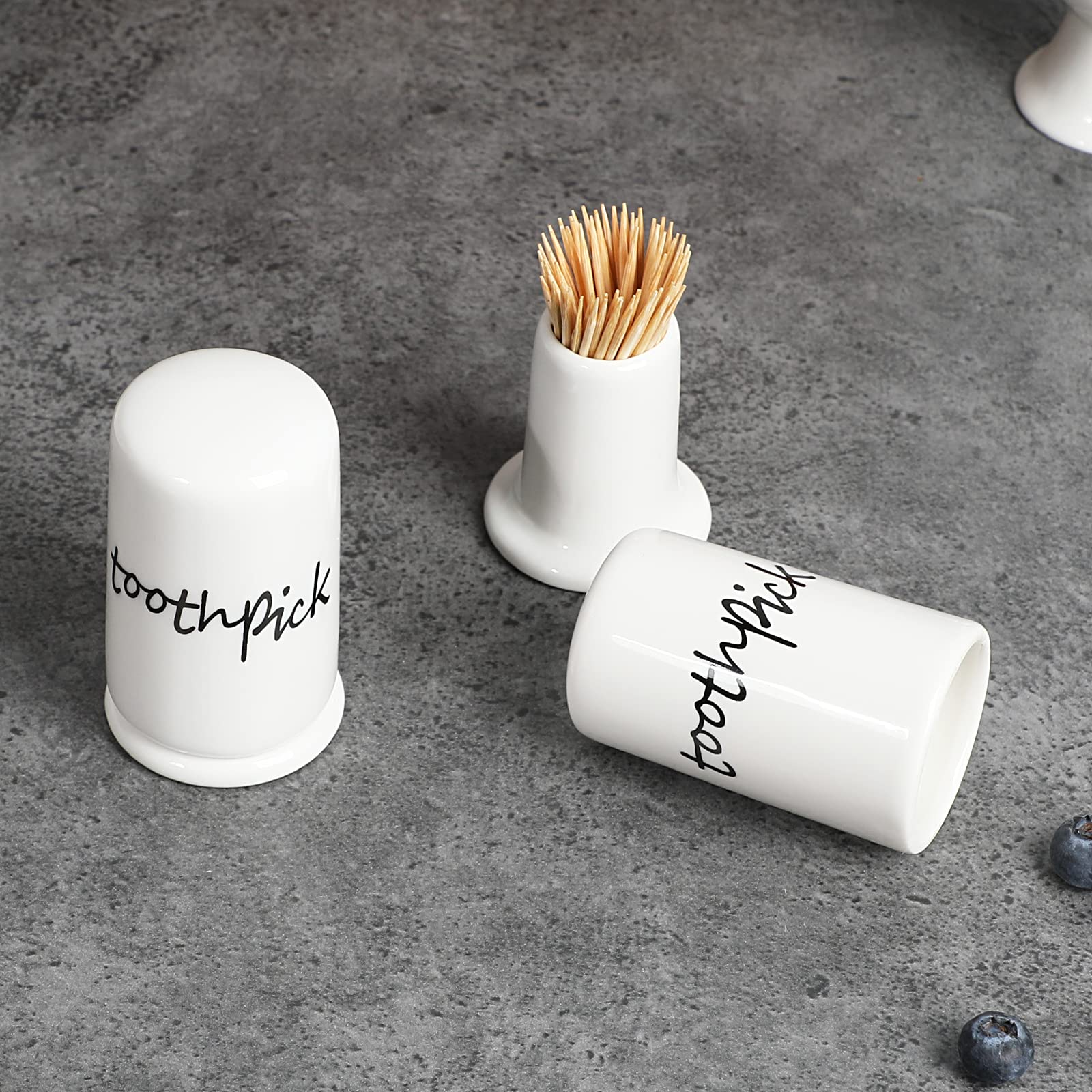 ONTUBE compact toothpick holder fits compact counters and tables easily.