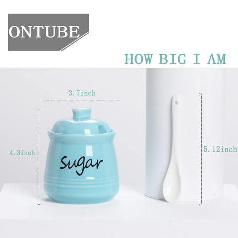 ONTUBE dishwasher-safe sugar bowl in turquoise streamlines cleanup after meals.