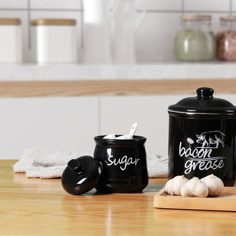 ONTUBE durable ceramic sugar bowl with lid dishwasher friendly