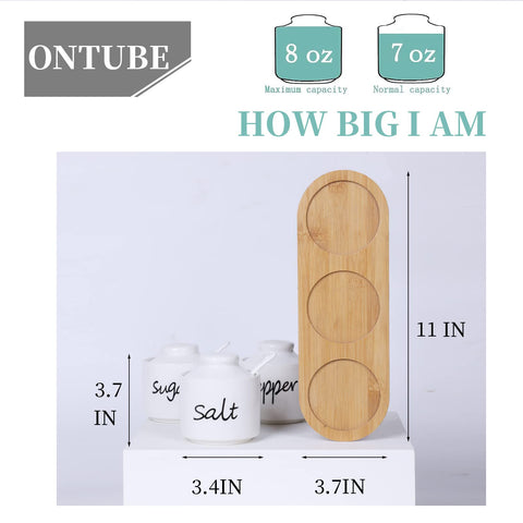 ONTUBE Farmhouse ceramic condiment pot with lid, demonstrating dishwasher-safe convenience.