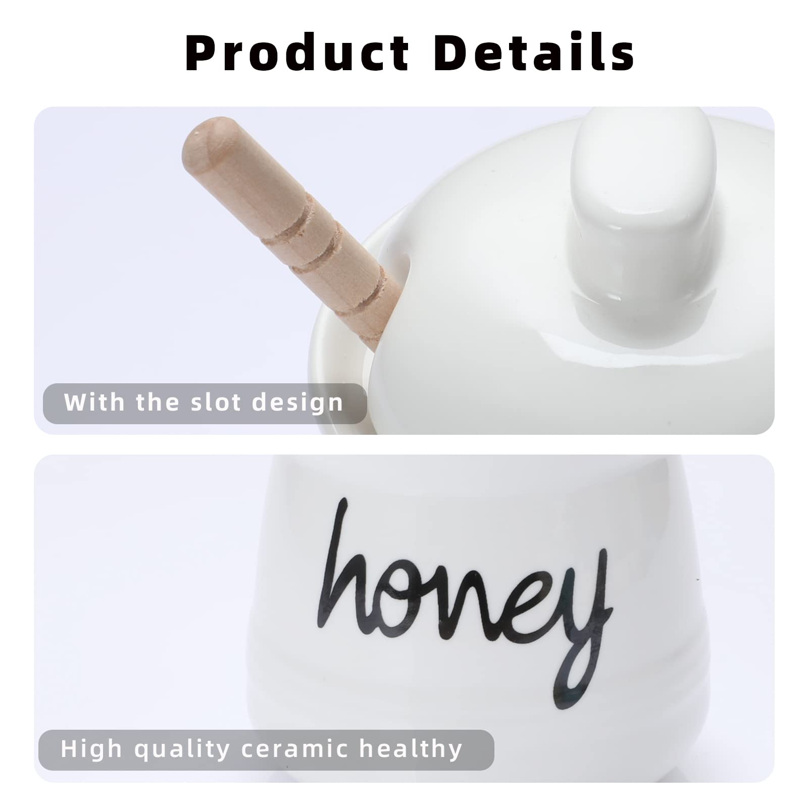 ONTUBE white honey jar complements family dining and hospitality environments