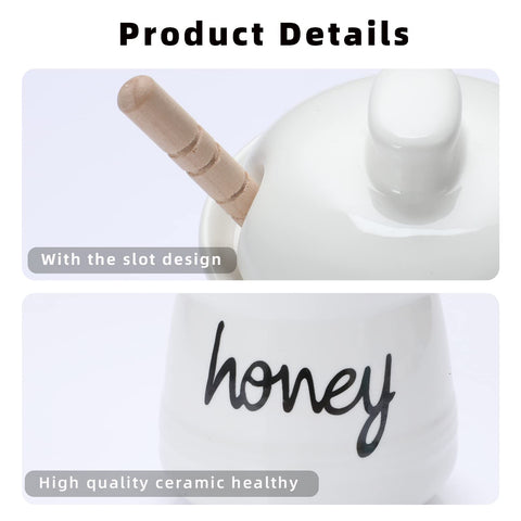 ONTUBE white honey jar complements family dining and hospitality environments