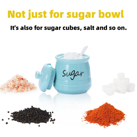 ONTUBE multi-use bowl handles sugar, pepper, or spices with turquoise finish.