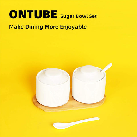 ONTUBE porcelain sugar bowl in dining setting – elegant table presentation