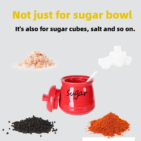 ONTUBE porcelain sugar bowl with lid, dishwasher safe and easy to clean
