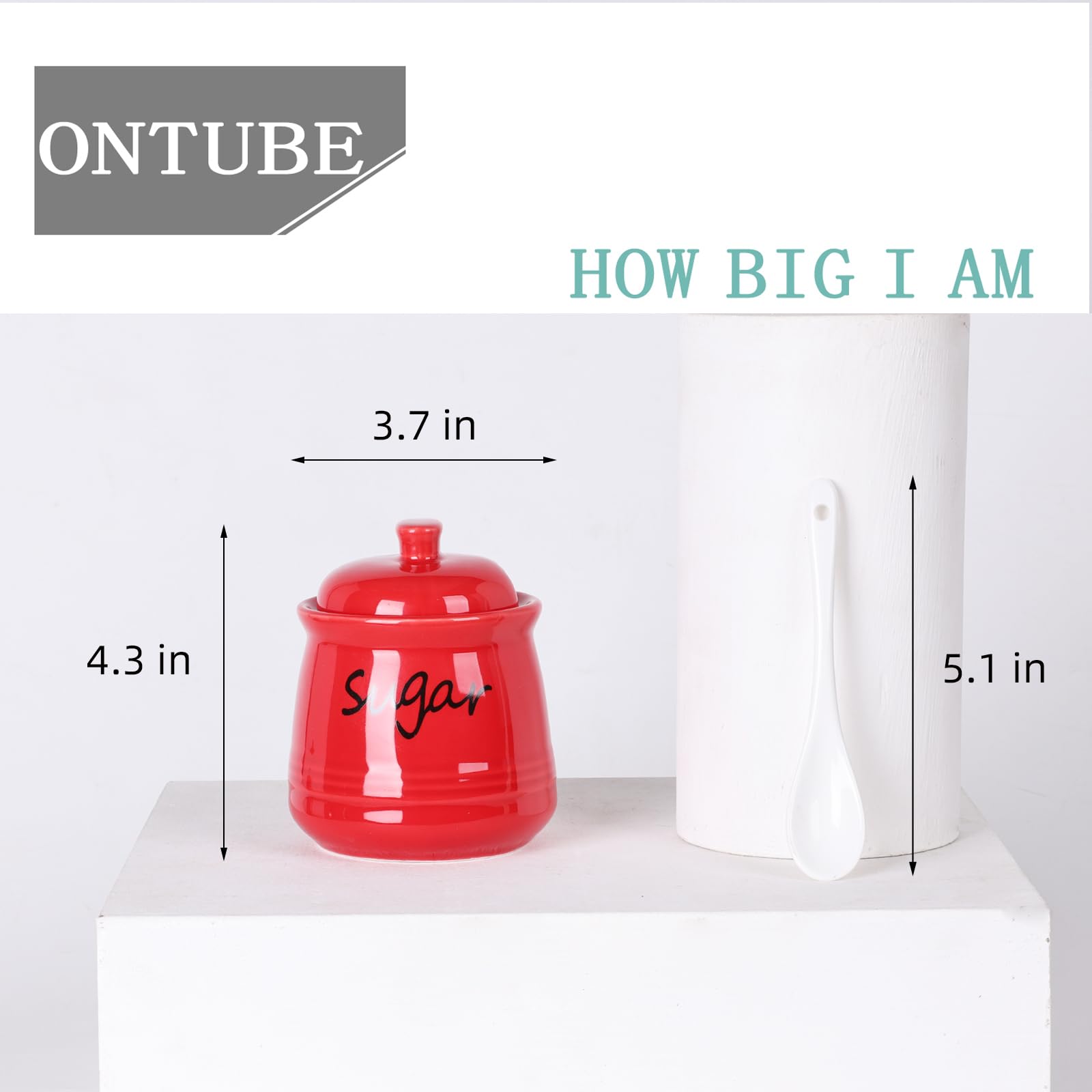 ONTUBE 12oz sugar bowl capacity, ideal for daily coffee and tea rituals