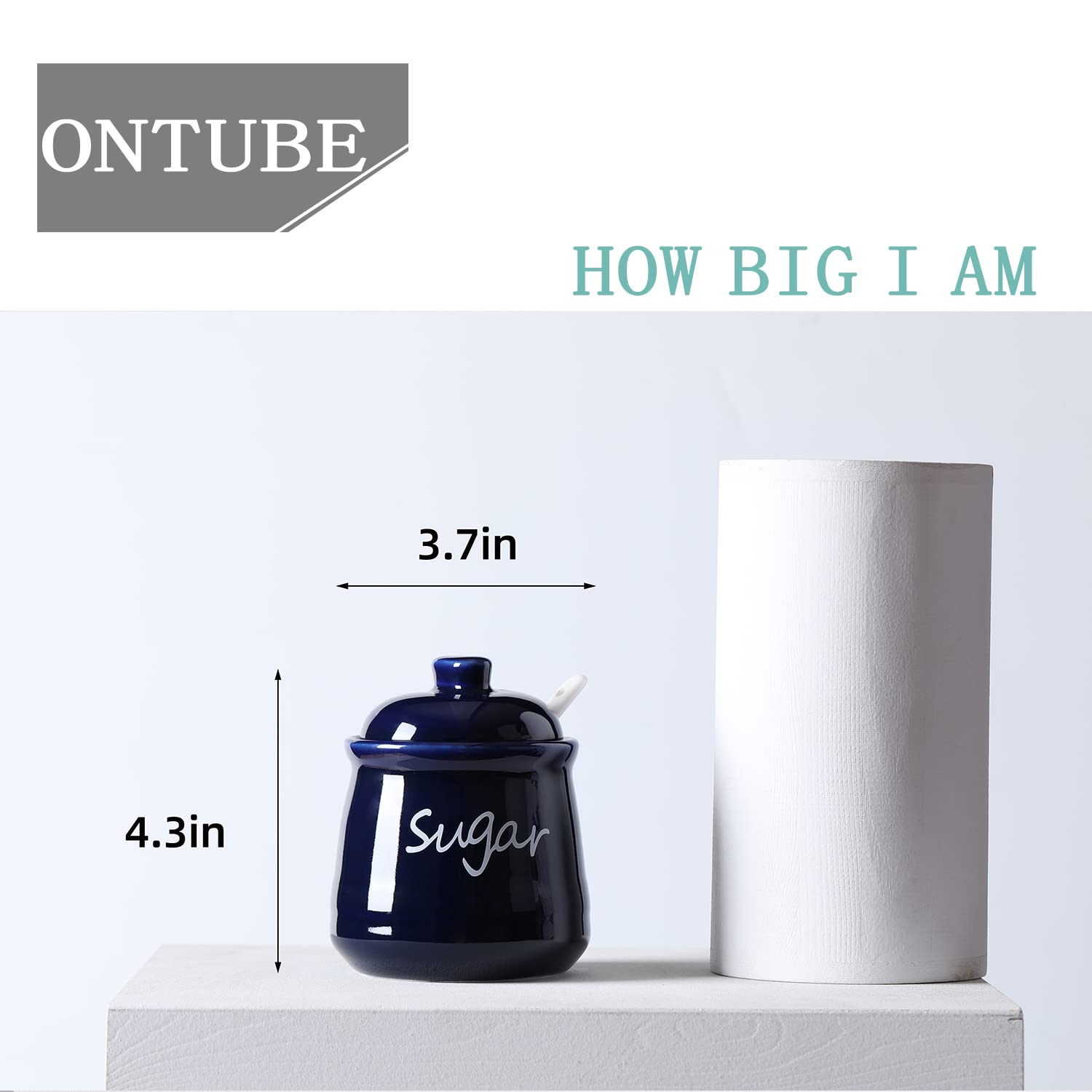 ONTUBE sugar bowl on dining table ready for coffee service.