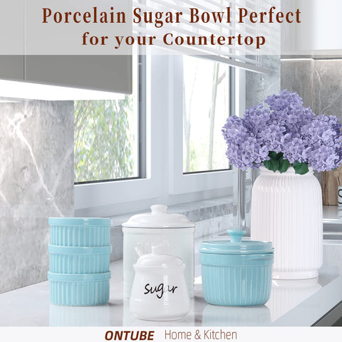 ONTUBE sugar bowl shown in a modern dining setup