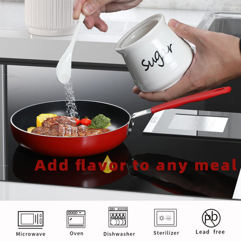ONTUBE sugar bowl with spoon, 12oz capacity for table service