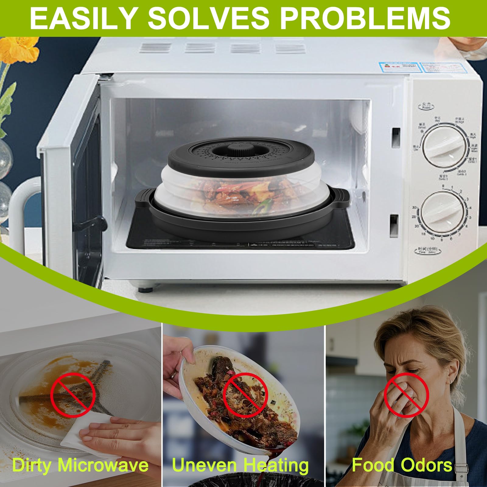 ONXE anti-scald plate base with wide handle for safe removal