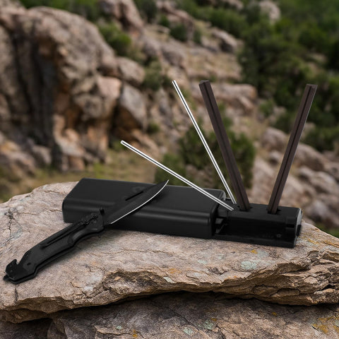 Onylraep ceramic stones medium-fine for aggressive sharpening and finishing.