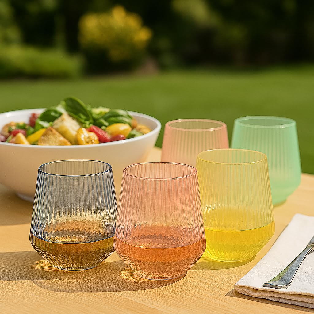 Oojami home bar uses 12oz glasses for wine, champagne, or cocktails.