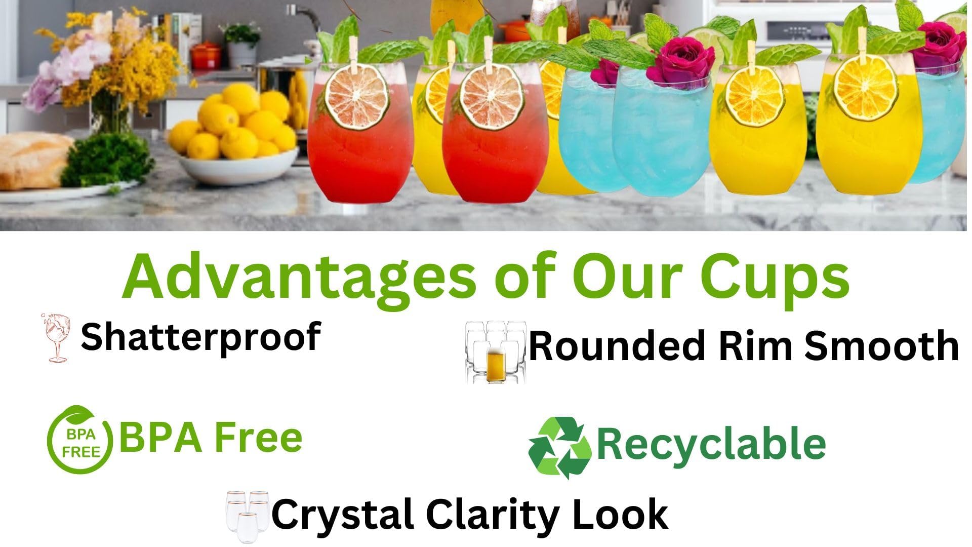 Oojami disposable bulk set simplifies cleanup after parties and tastings.