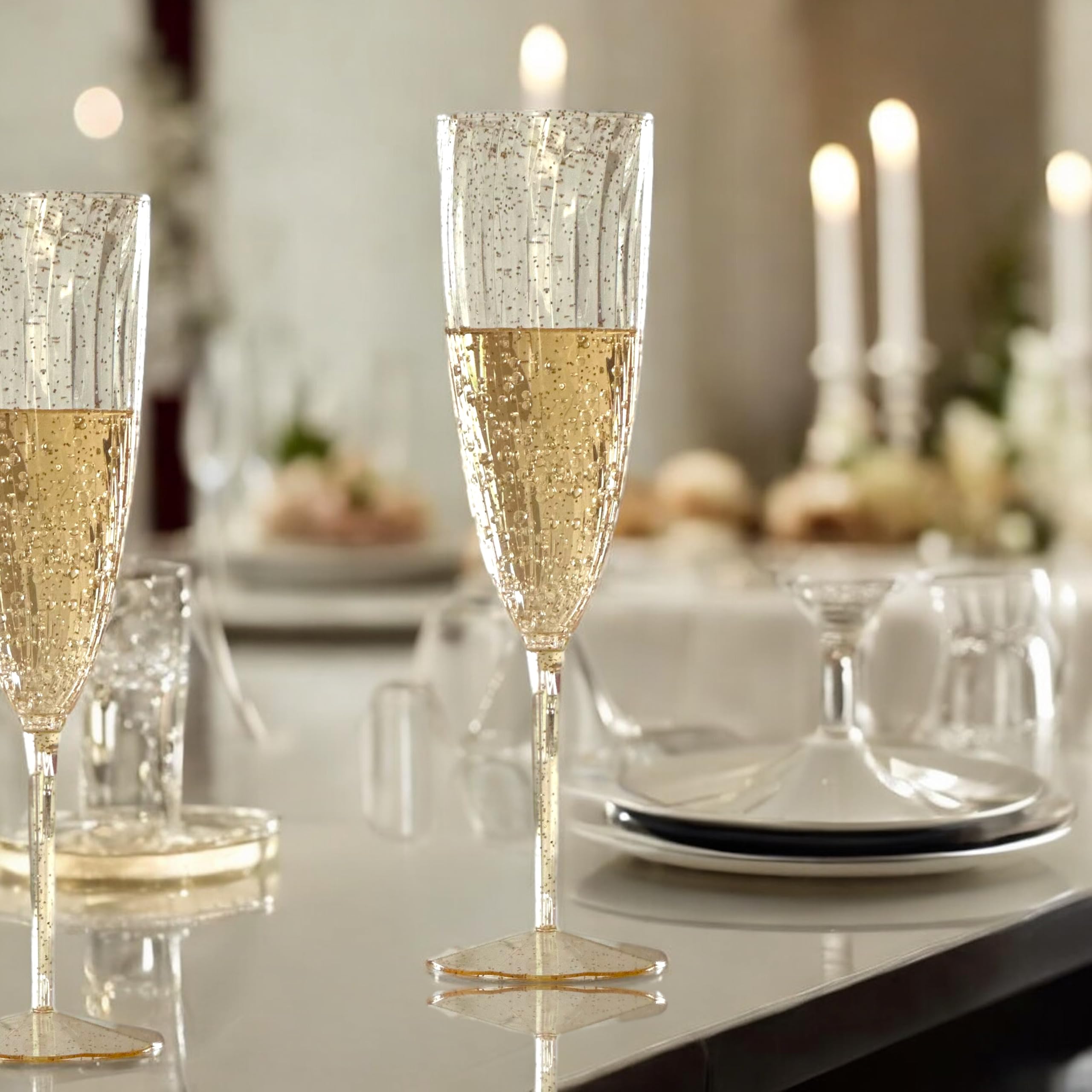 Oojami home dining champagne flutes 6oz for entertaining