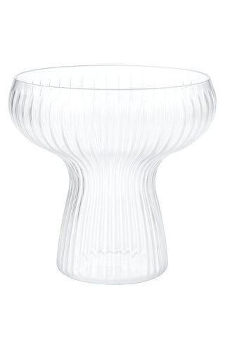 Oojami Lunara clear ribbed cups ideal for weddings and entertaining