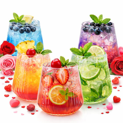 Oojami Ripple Origami 12oz glass: clear, durable, perfect for outdoor entertaining.