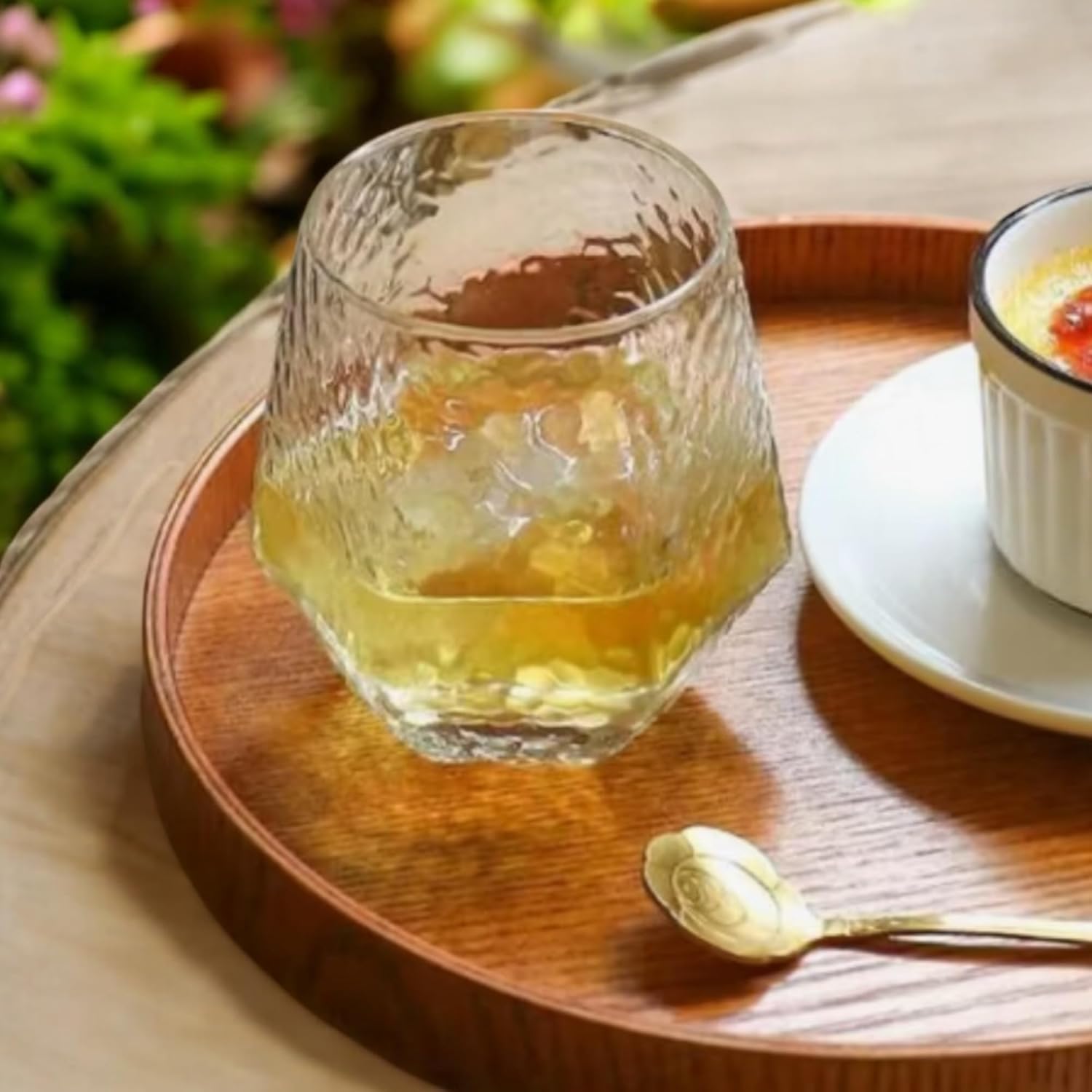 Oojami stemless cup closeup emphasizes stylish, modern silhouette and resilience.