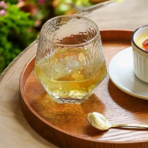Oojami stemless cup closeup emphasizes stylish, modern silhouette and resilience.