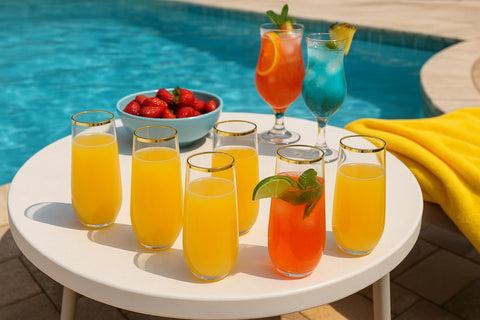 Oojami unbreakable flute emphasizes durability and spill resistance for parties