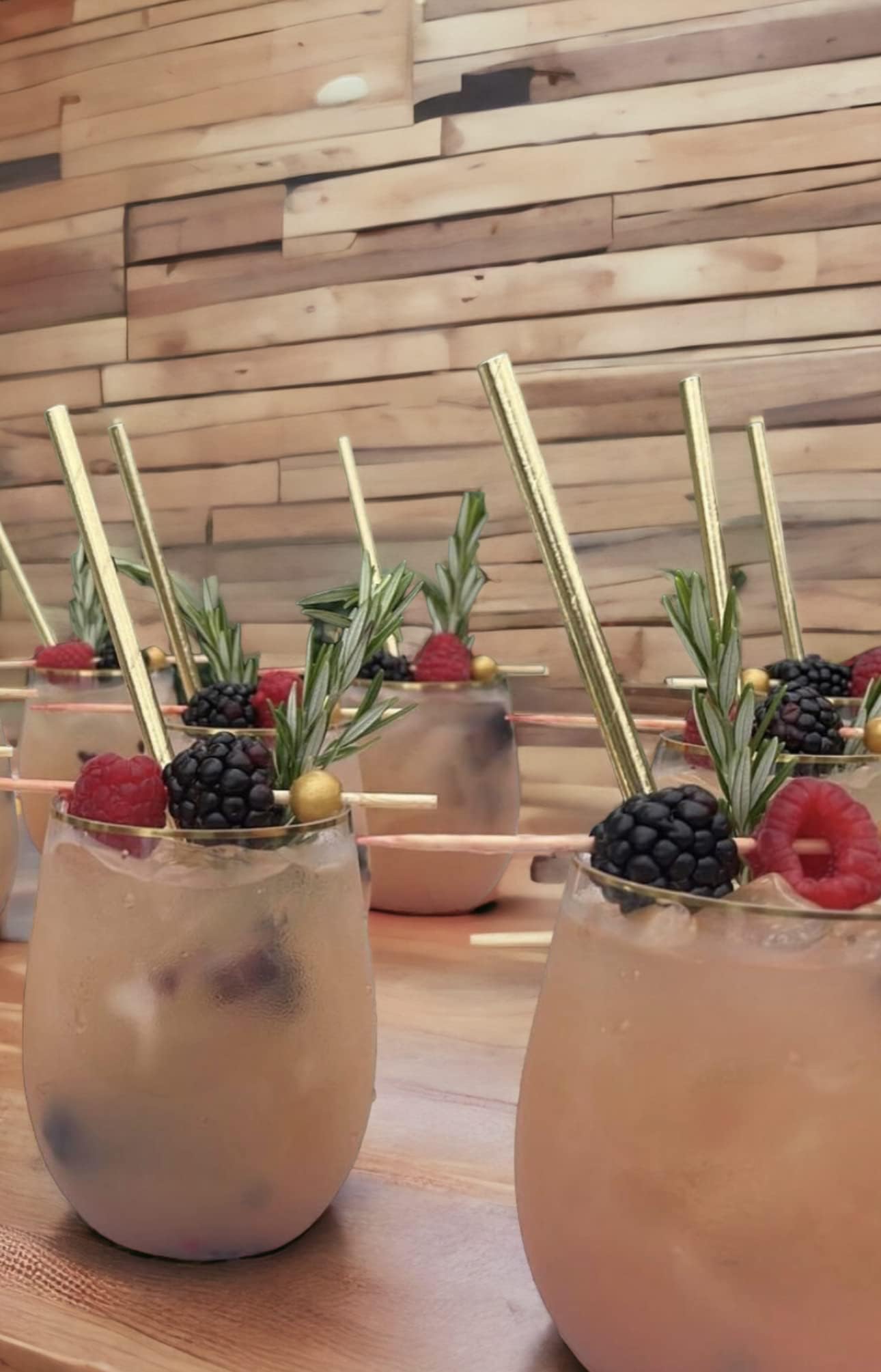 Oojami wedding and events-friendly plastic glassware for celebrations.