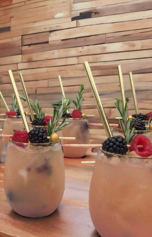 Oojami wedding and events-friendly plastic glassware for celebrations.
