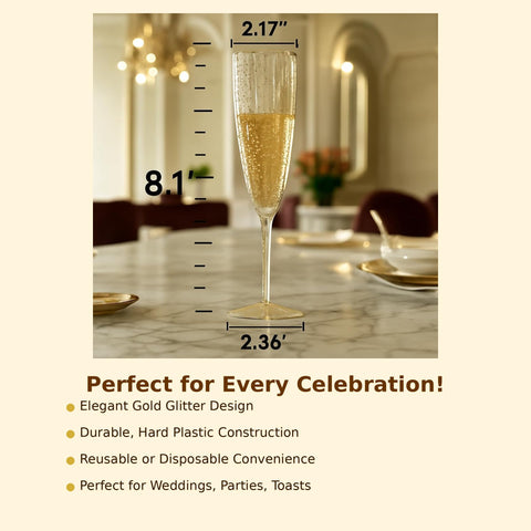 Oojami wedding and party champagne flutes 24 count