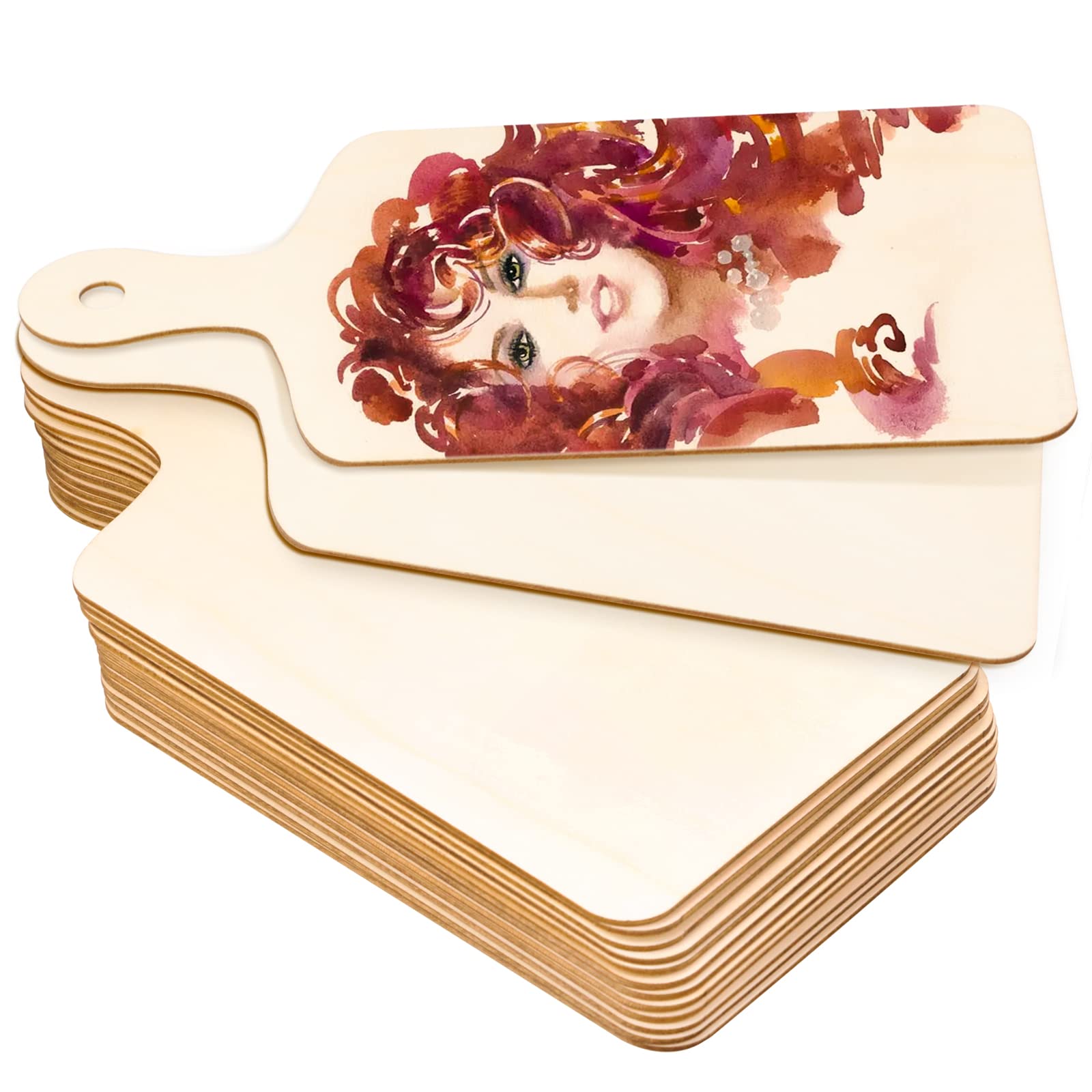 Oomcu mini cutting boards with paddle handle for DIY crafts
