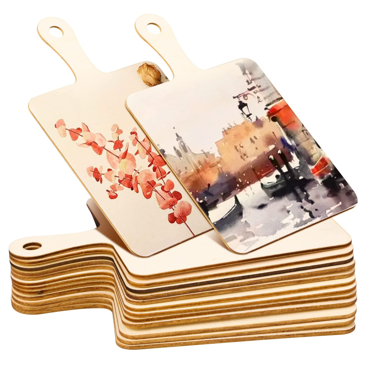 Oomcu paddle-handle mini cutting board for DIY crafts and easy grip