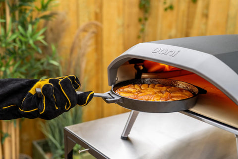 Ooni Cast Iron Skillet on domestic hob for everyday meals.