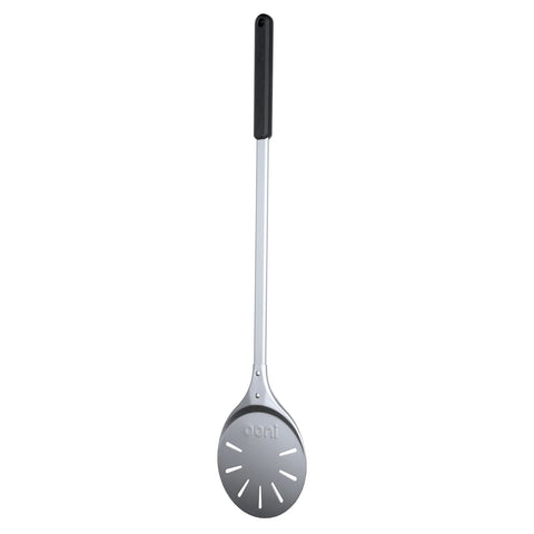 Ooni turning peel anodised surface provides smooth, non-stick sliding under hot pizzas.