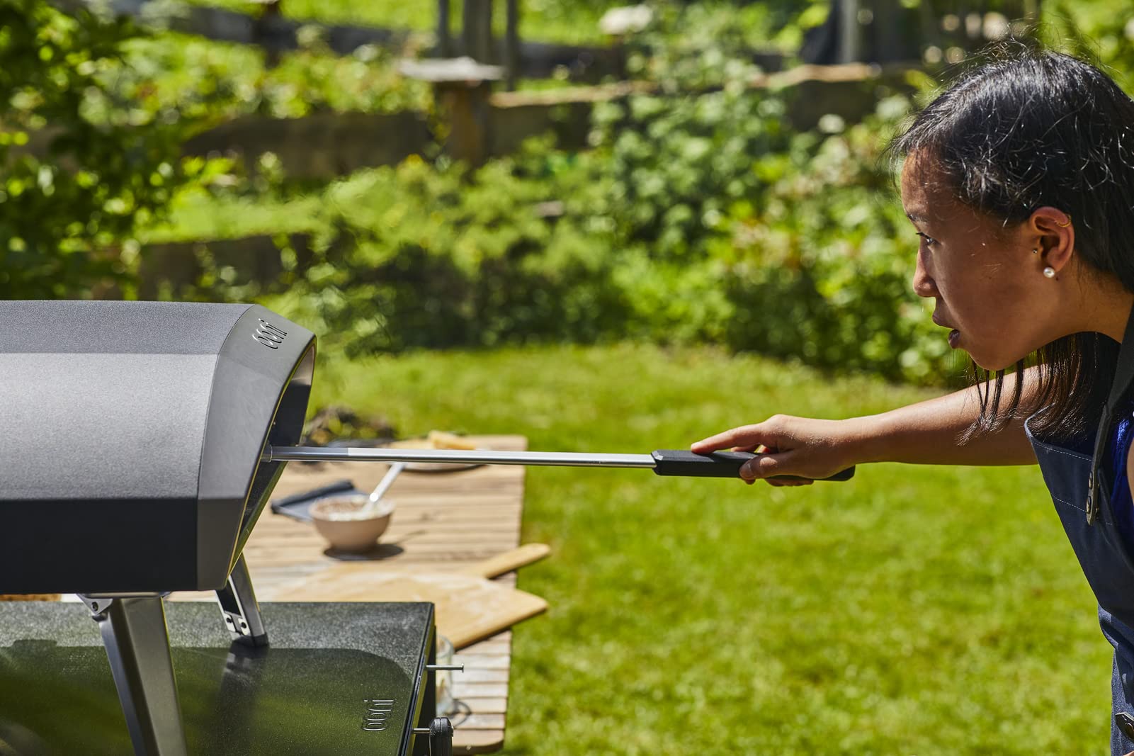 Ooni Pizza Turning Peel designed for oven use, enabling safe pizza handling in high heat.