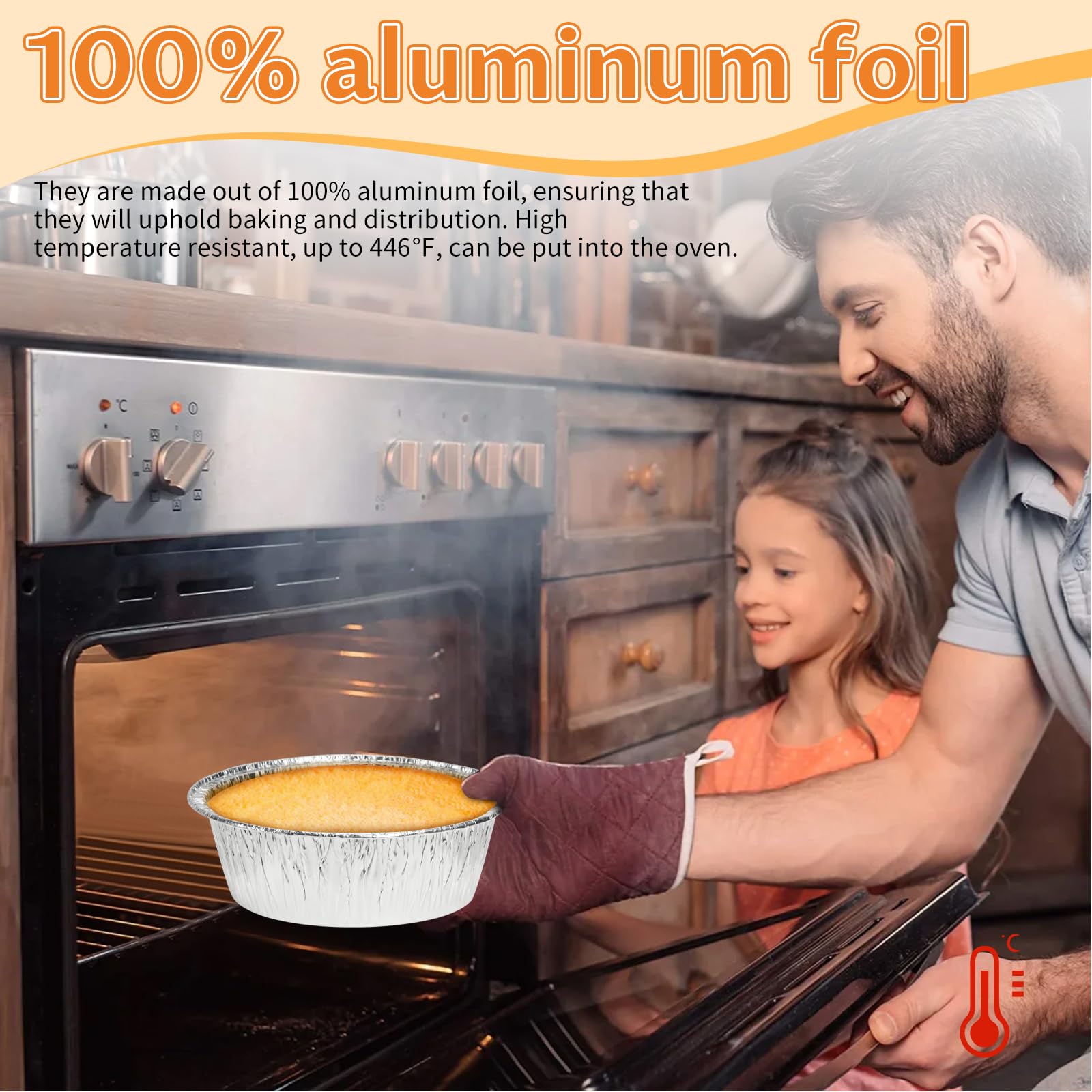 Oopsu freezer-safe round pans preserve desserts for later serving.
