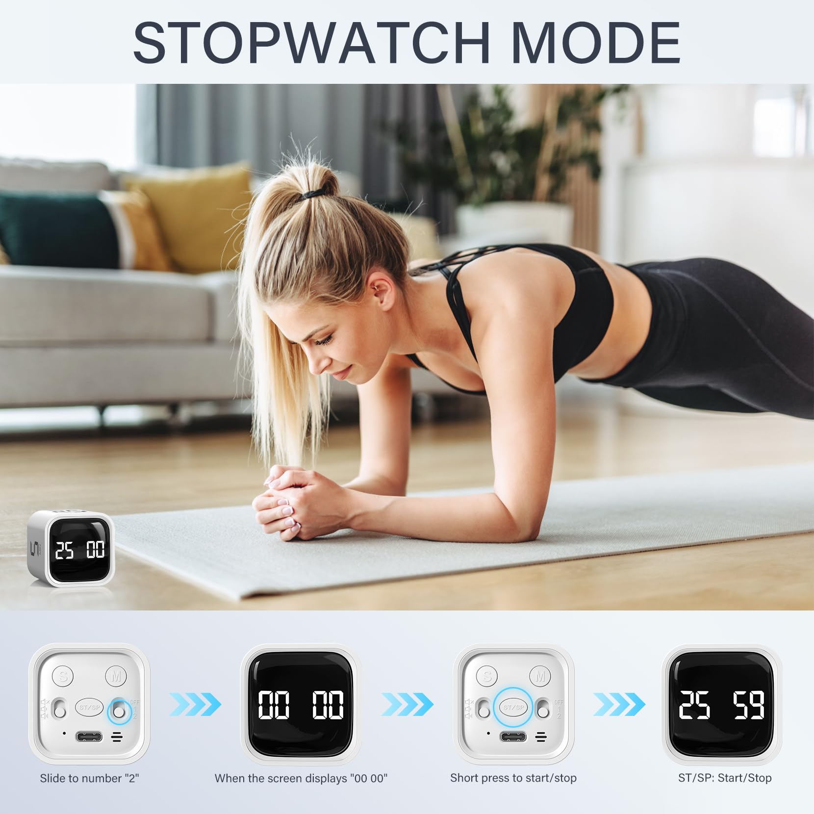 OORAII custom modes show flexible timing up to 99:59 for various tasks