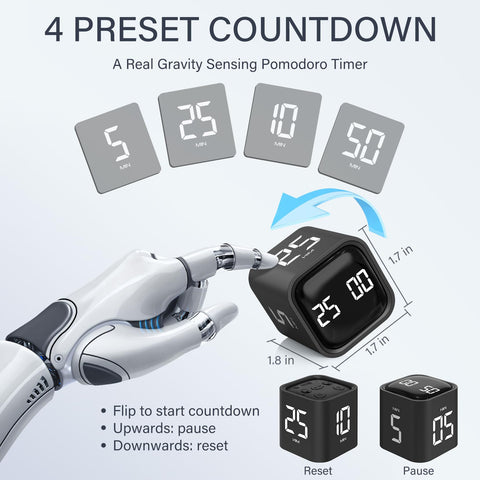 OORAII pomodoro presets 5 and 25 minutes for efficient study blocks