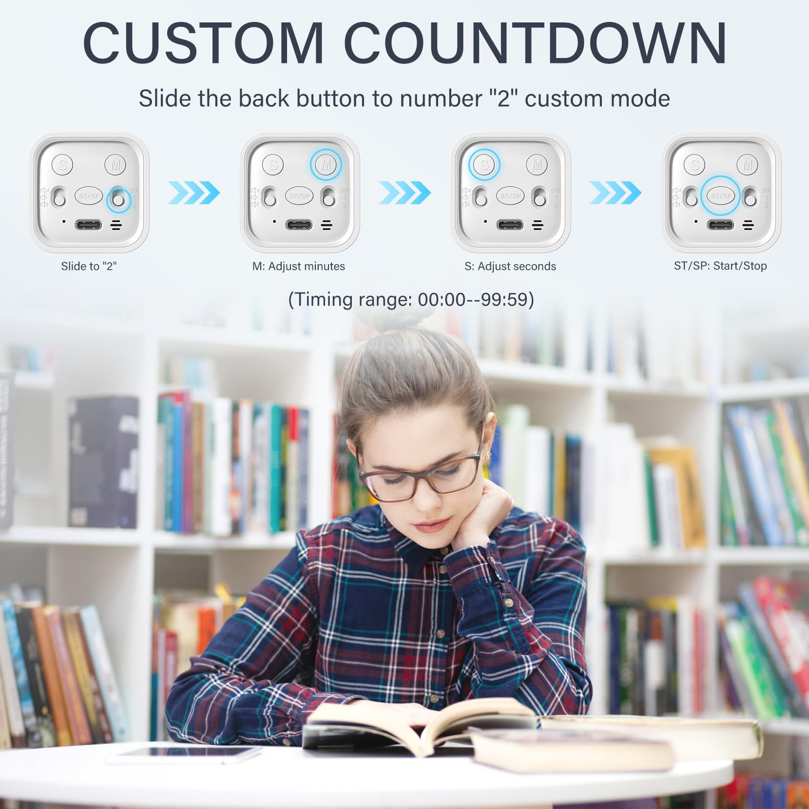 OORAII 5-25-10-50 minute presets ideal for study and work blocks