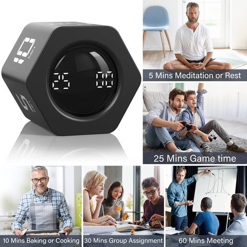 OORAII timer mode options mute/vibrate/alarm for flexible environments.