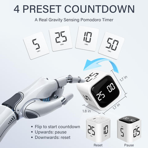 OORAII timer top view highlights quick preset numbers for fast timing