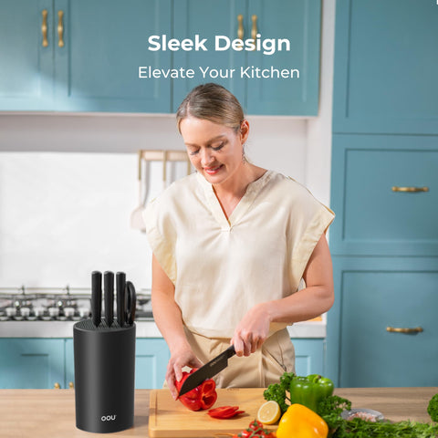 OOU double wave slot design prevents scratches and preserves sharpness.
