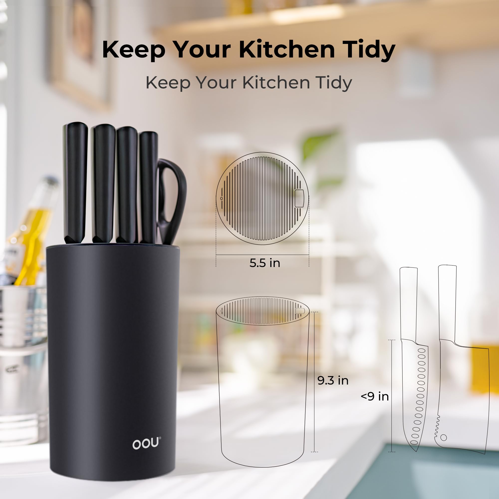 OOU weighted bottom ensures stability and protects countertops.