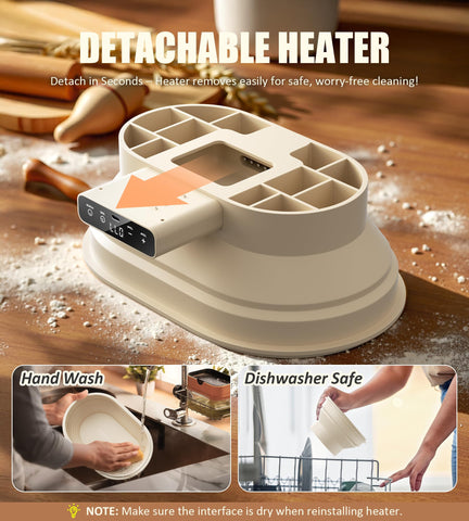 OPAUL clear lid visible fermentation lets you watch rise without losing warmth