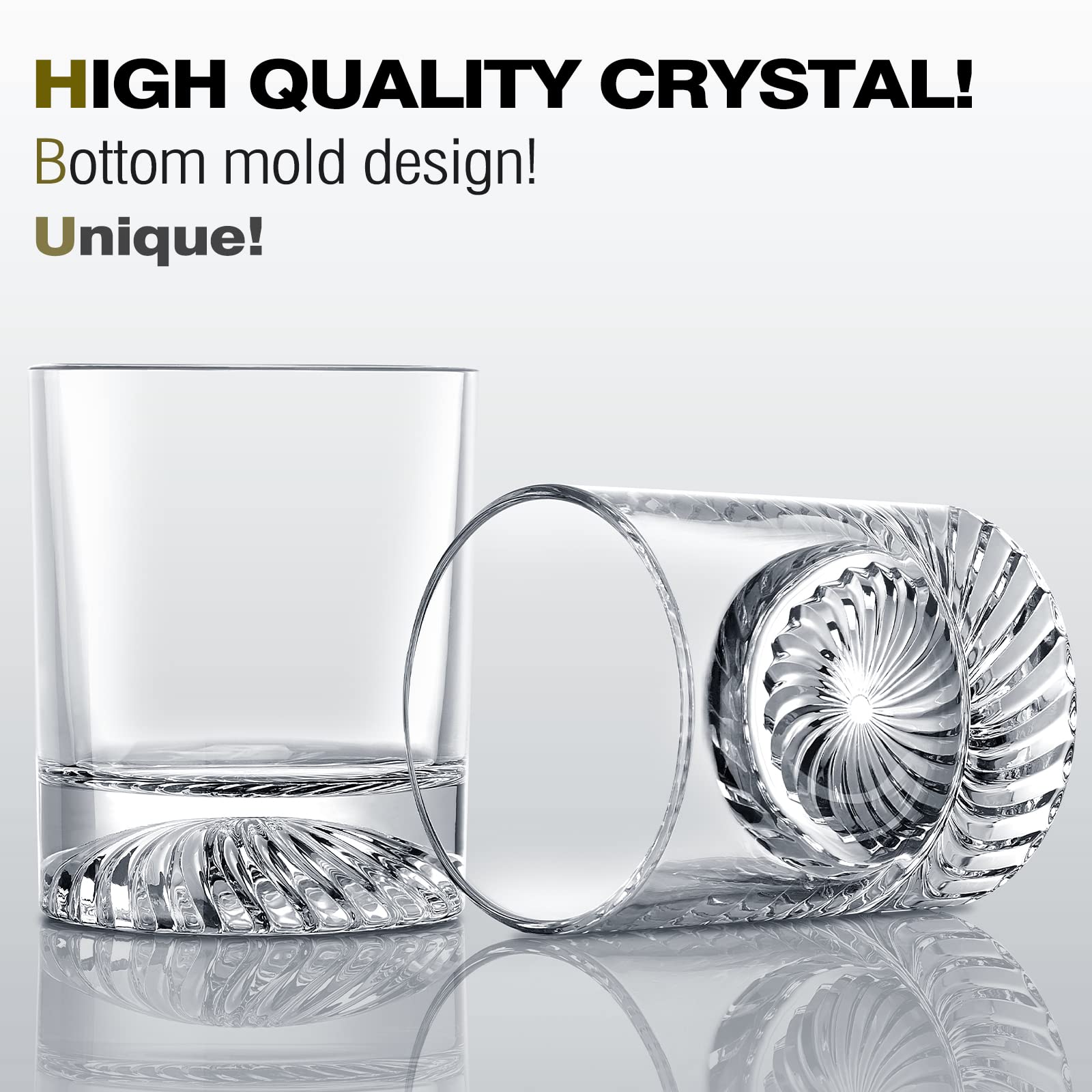 OPAYLY crystal hand-blown design enhances color and clarity of spirits.
