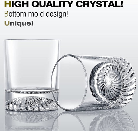 OPAYLY old fashioned glass with sturdy base and comfortable grip.