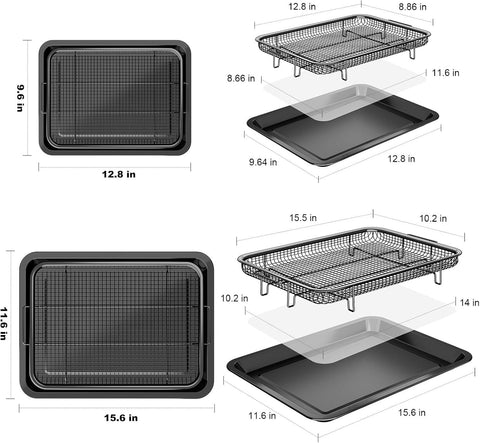 OPENICE large tray catches grease and crumbs to keep your oven cleaner