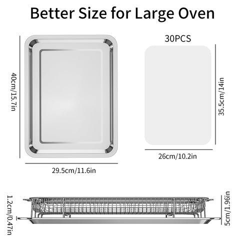 OPENICE large oven tray and pan ideal for batch cooking and serving.