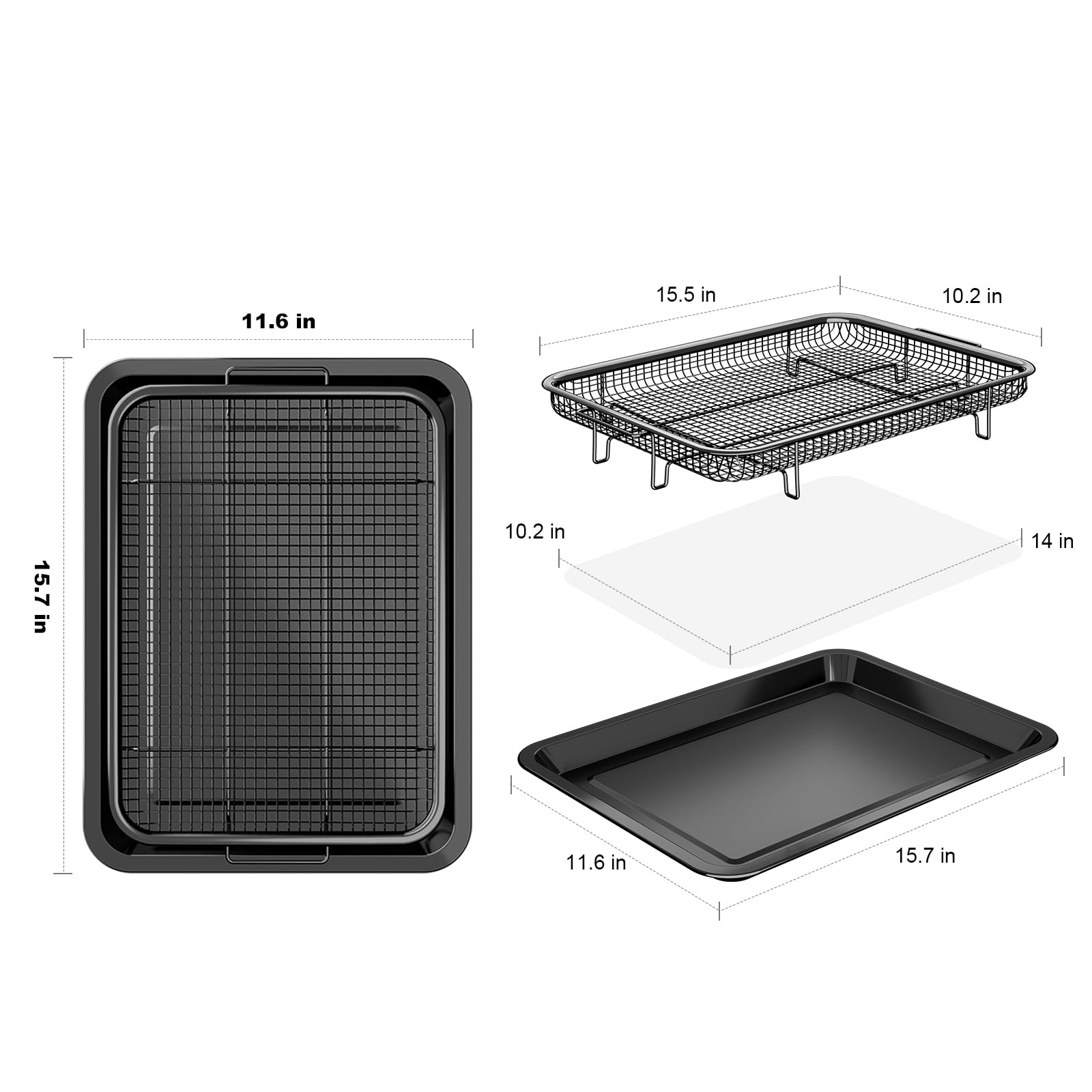 OPENICE non-stick oven tray paired with the basket for easy release