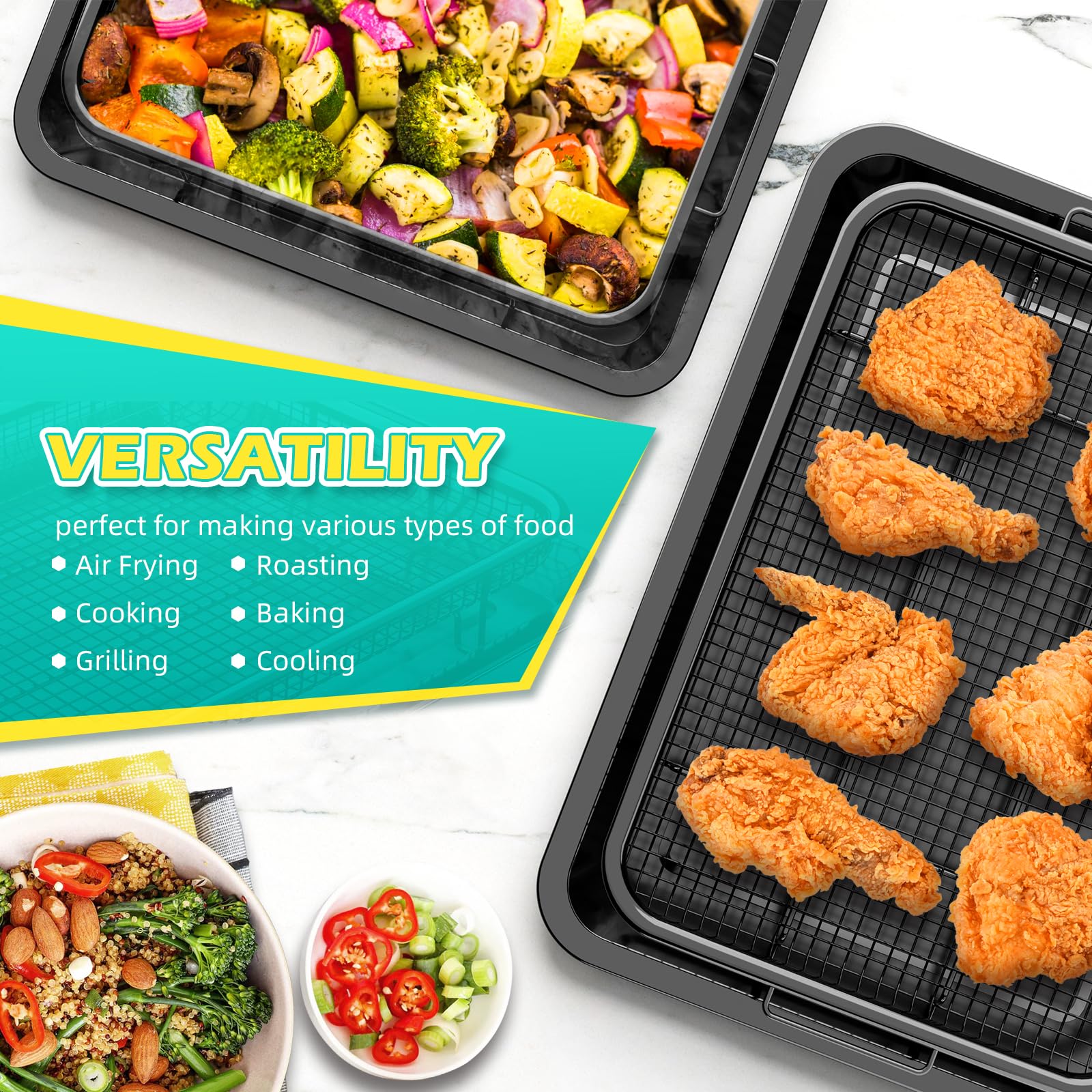 OPENICE oven-ready design supports baking cookies and roasting vegetables