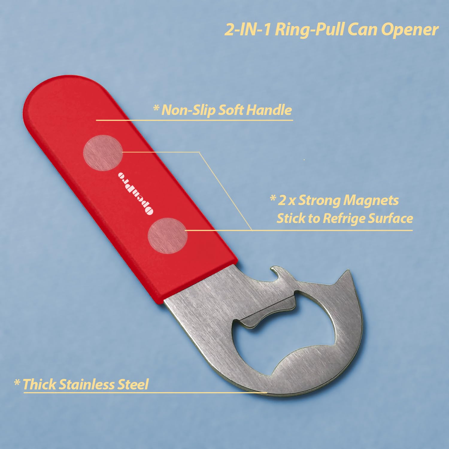 OPENPRO magnetic 2-in-1 beer bottle opener in use for quick cap removal