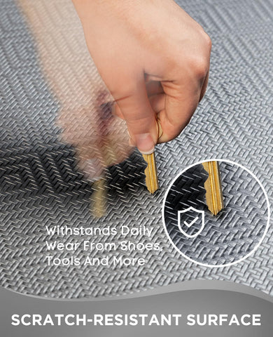 Ophanie grey anti-fatigue mat in-office-use complements standing desk tasks